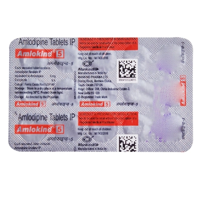 Amlokind-5 Tablet 15's, Pack of 15 TABLETS