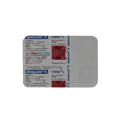 Amlosafe 5 Tablet 15's, Pack of 15 TABLETS