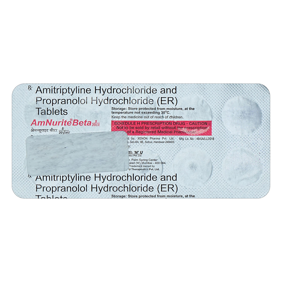 Buy Amnurite Beta 5/20 ER Tablet 10's Online