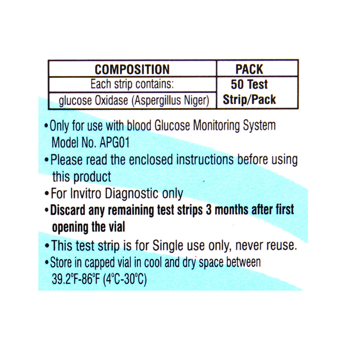 Apollo Pharmacy Blood Glucose Test Strips, 50 Count, Pack of 1 Apollo Pharmacy Blood Glucose Test Strips, 50 Count, Pack of 1