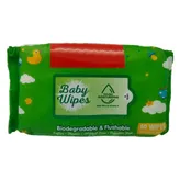Apollo Life Biodegradable &amp; Flushable Baby Wipes, 120 Count (2 x 60 Wipes), Pack of 1