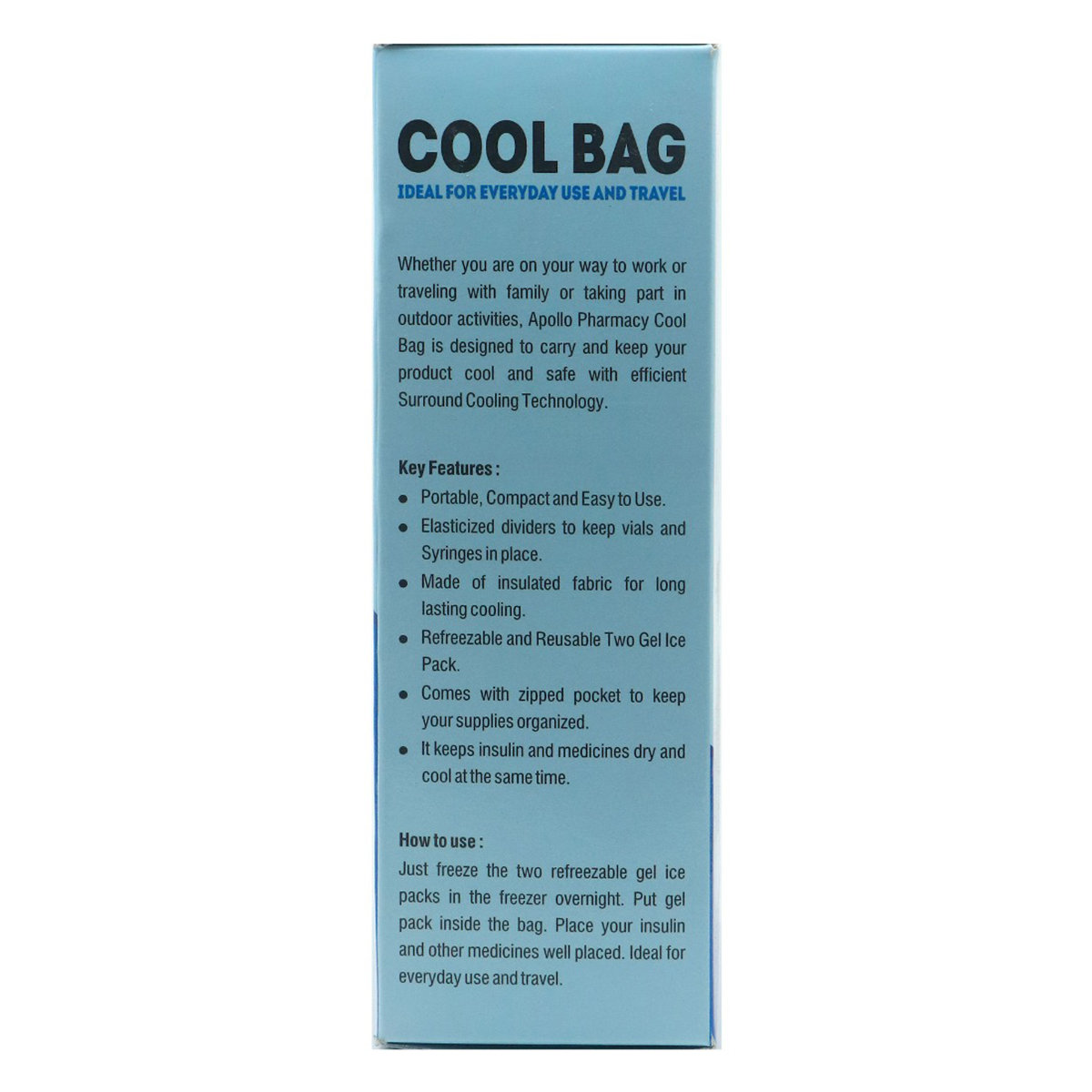 Apollo Pharmacy Cool Bag, 1 Count, Pack of 1 Apollo Pharmacy Cool Bag, 1 Count, Pack of 1