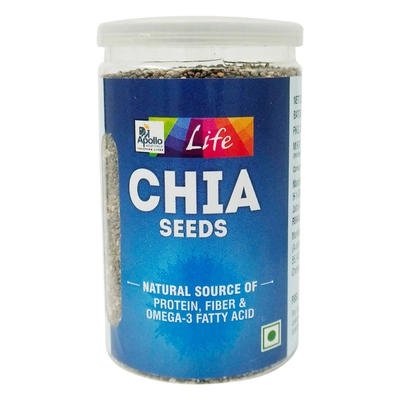 Apollo Life Chia Seeds, 125 gm, Pack of 1