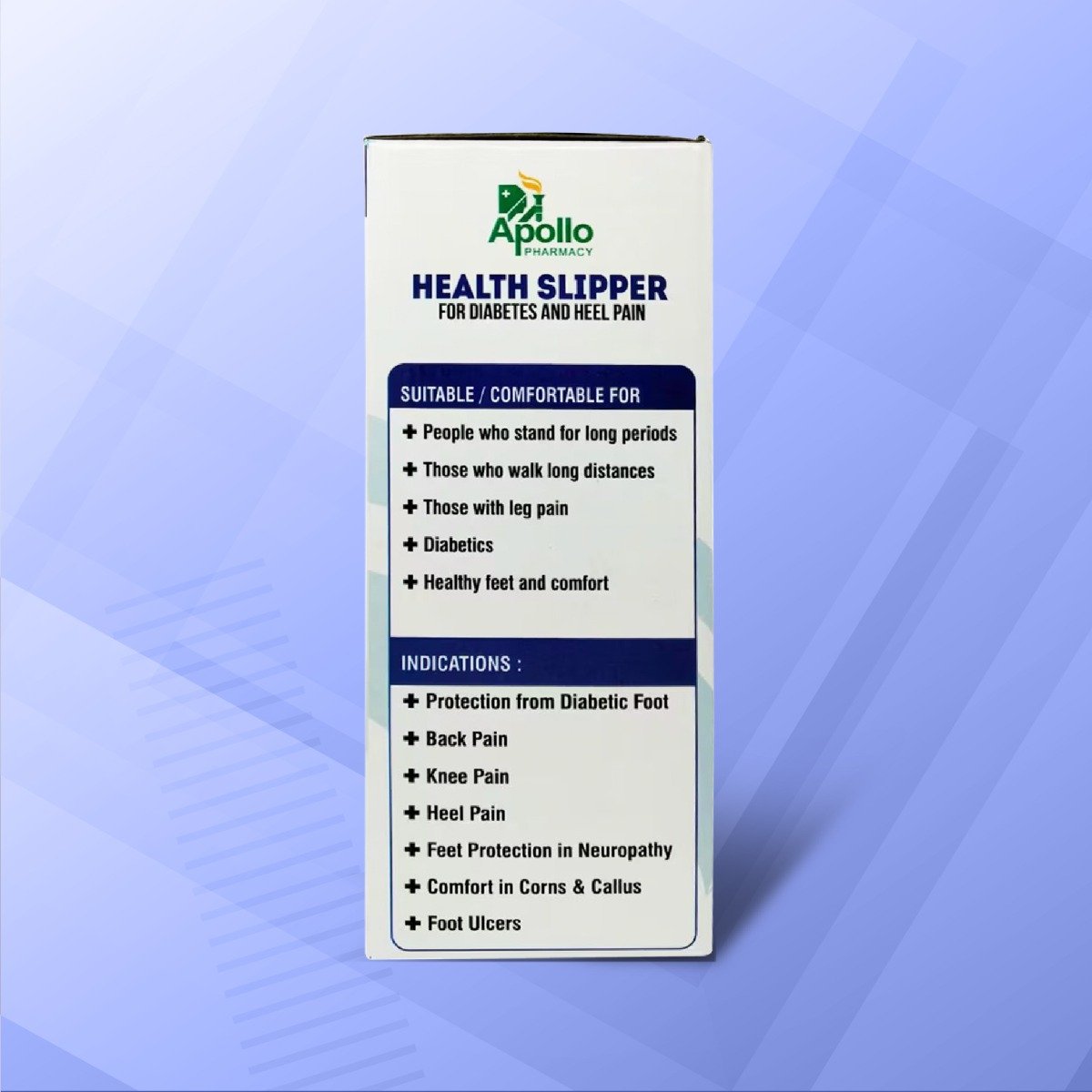 Apollo Pharmacy Health Slipper for Diabetes & Heel Pain Men Size-7, 1 Pair, Pack of 1 Apollo Pharmacy Health Slipper for Diabetes & Heel Pain Men Size-7, 1 Pair, Pack of 1