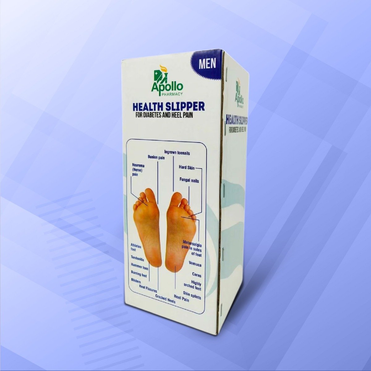 Apollo Pharmacy Diabetes & Heel Pain Health Slipper For Men, Size-10, 1 Pair, Pack of 1 Apollo Pharmacy Diabetes & Heel Pain Health Slipper For Men, Size-10, 1 Pair, Pack of 1