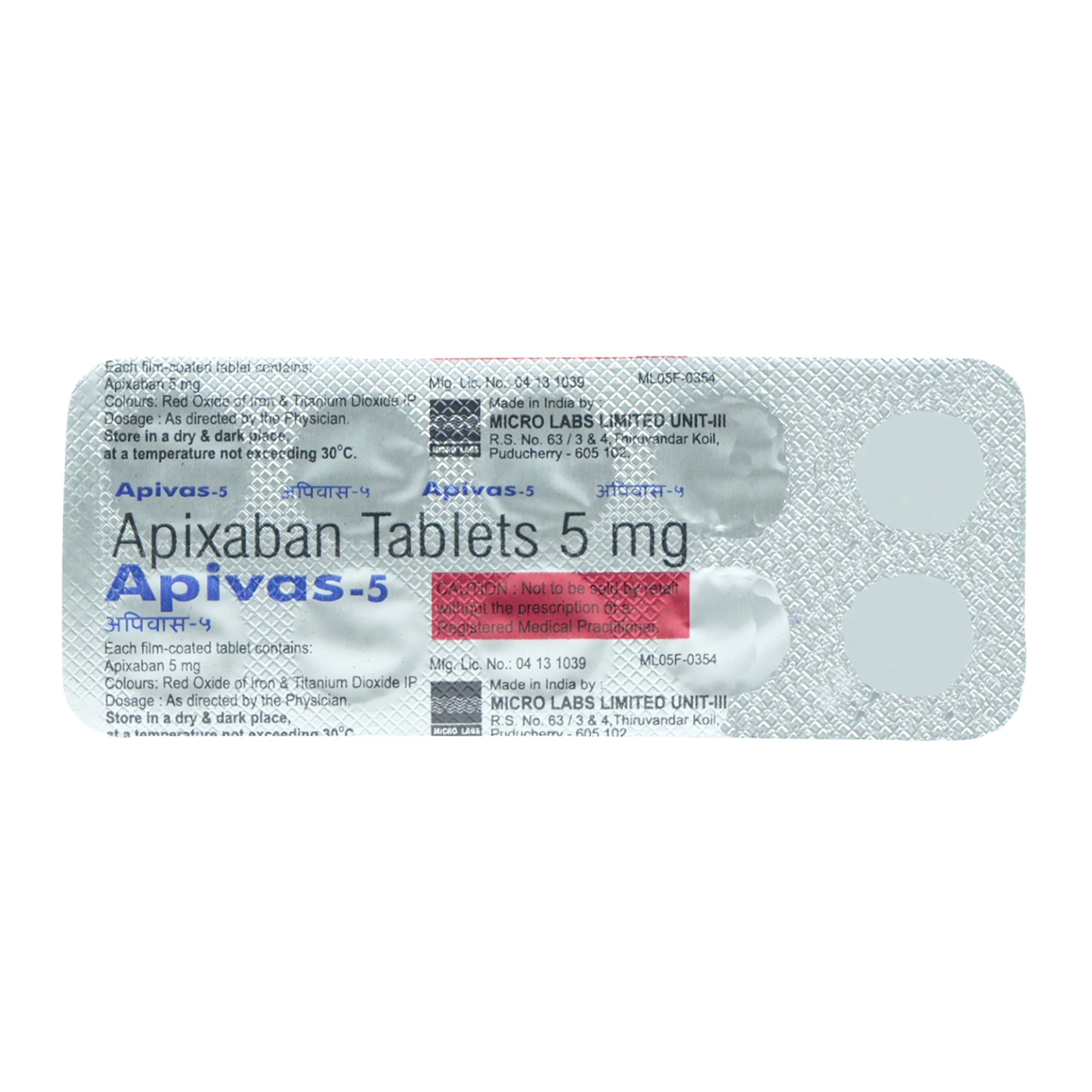 Buy Apivas-5 Tablet 10's Online