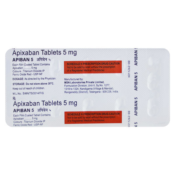 Buy Apiban 5 Tablet 10's Online