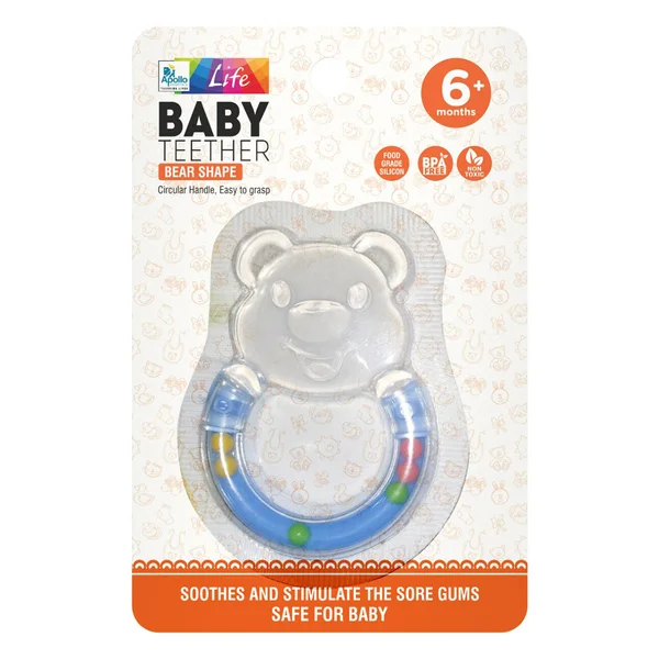 Apollo Life Baby Teether Bear Shape, 1 Count, Pack of 1