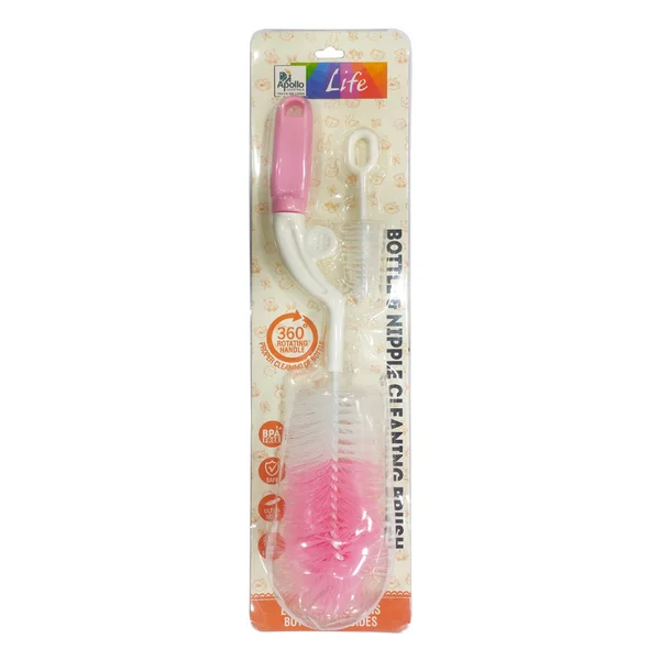 Apollo Pharmacy Bottle &amp; Nipple Cleaning Brush Set, 1 Count, Pack of 1