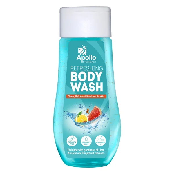 Apollo Pharmacy Refreshing Body Wash, 400 ml (2x200 ml), Pack of 2