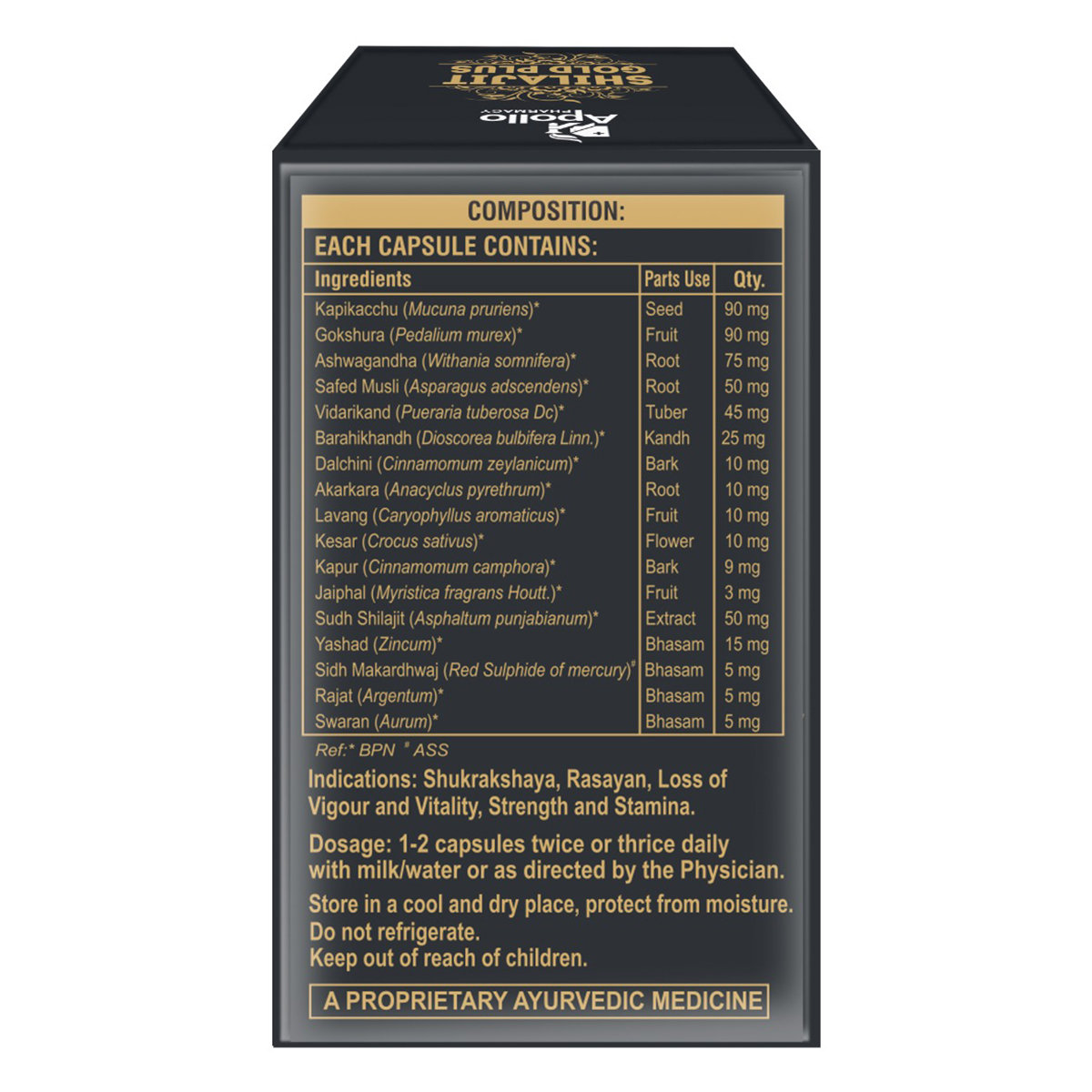 Apollo Pharmacy Shilajit Gold Plus, 20 Capsules, Pack of 1 Apollo Pharmacy Shilajit Gold Plus, 20 Capsules, Pack of 1