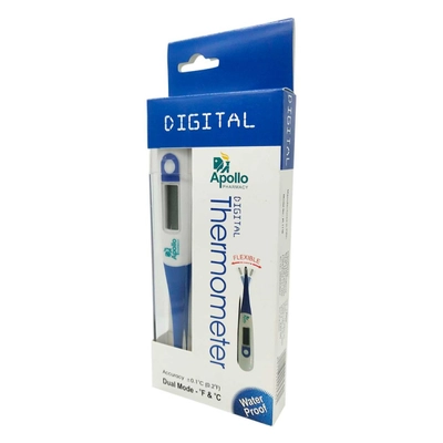 Apollo Pharmacy Digital Flexible Thermometer, 1 Count, Pack of 1