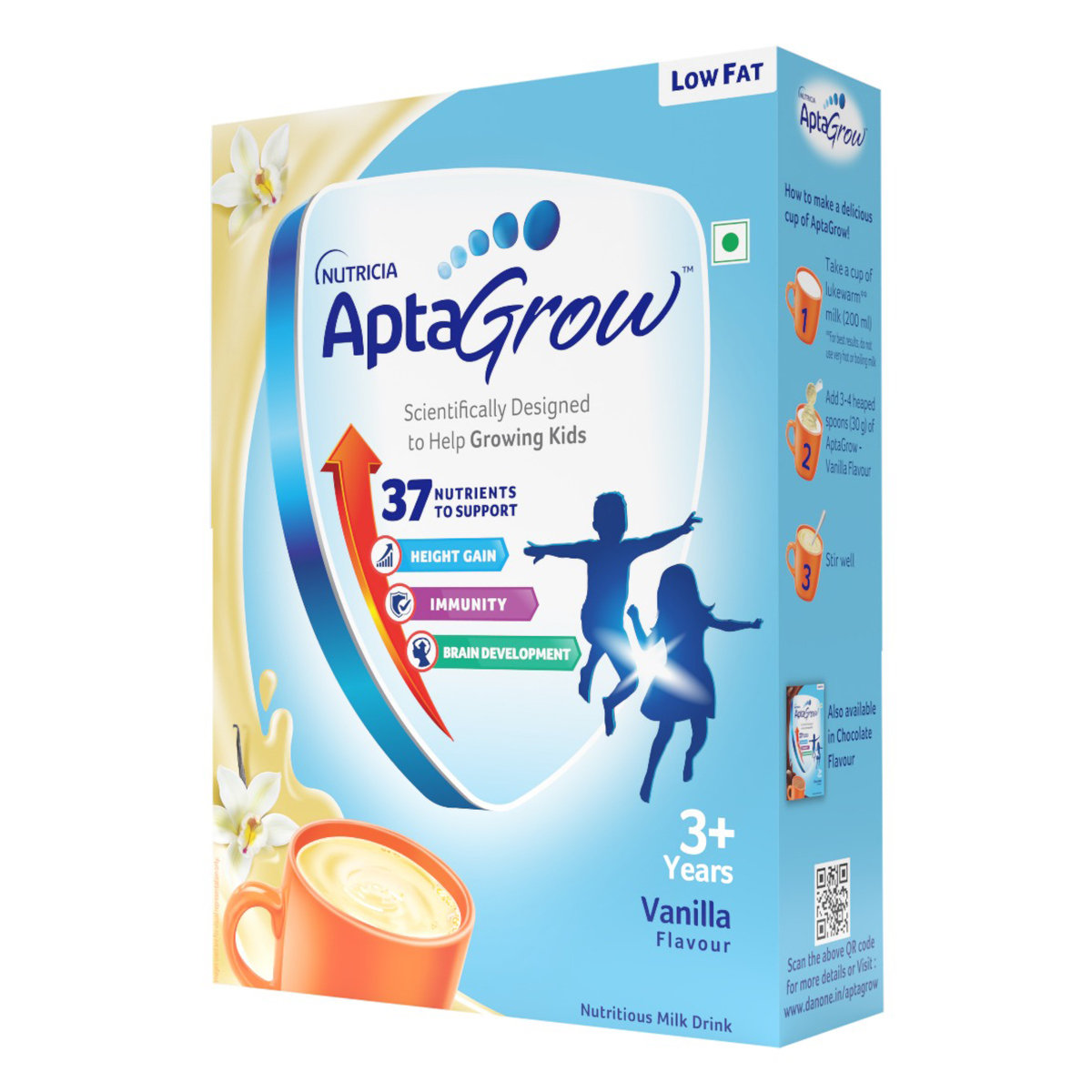 AptaGrow Vanilla Flavour Nutrition Powder, 400 gm, Pack of 1 AptaGrow Vanilla Flavour Nutrition Powder, 400 gm, Pack of 1