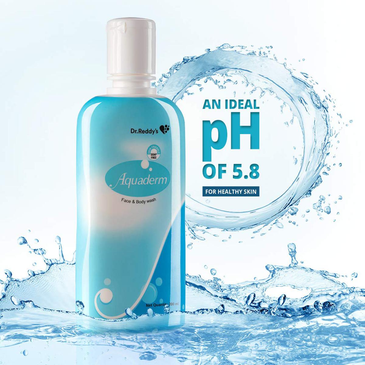 Aquaderm Face & Body Wash 200 ml | Hyluronic Acid & Lecithin | Maximum Skin Hydration | Non Greasy, Pack of 1 Aquaderm Face & Body Wash 200 ml | Hyluronic Acid & Lecithin | Maximum Skin Hydration | Non Greasy, Pack of 1