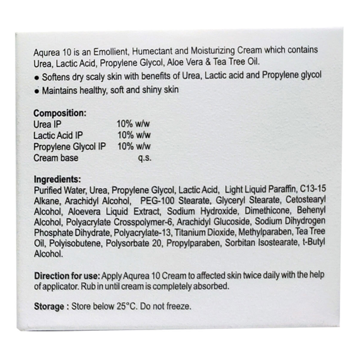 Aqurea 10 Moist Cream 100 gm, Pack of 1 Aqurea 10 Moist Cream 100 gm, Pack of 1