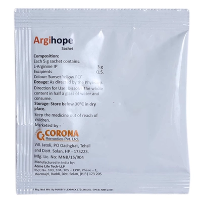 Argihope Sugar Free Orange Lemon Sachet 5 gm, Pack of 1 POWDER