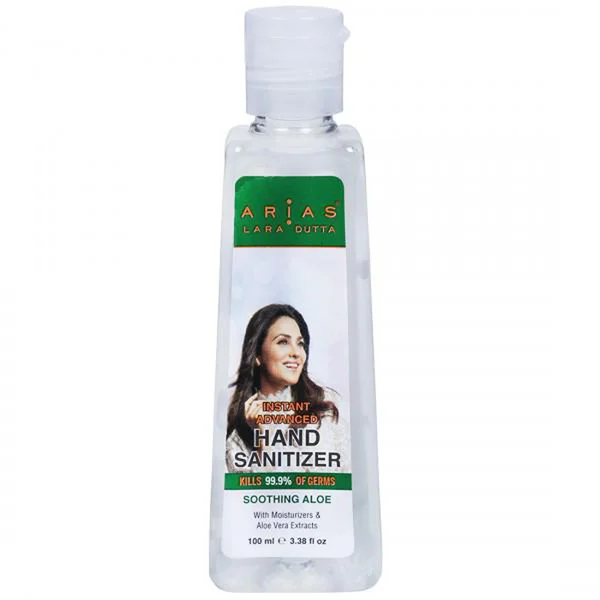 Arias Instant Advanced Hand Sanitizer 100 ml | With Aloe Vera Extract | kills 99.9% Germs, Pack of 1