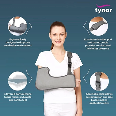 Tynor Arm Sling Pouch Large, 1 Count, Pack of 1