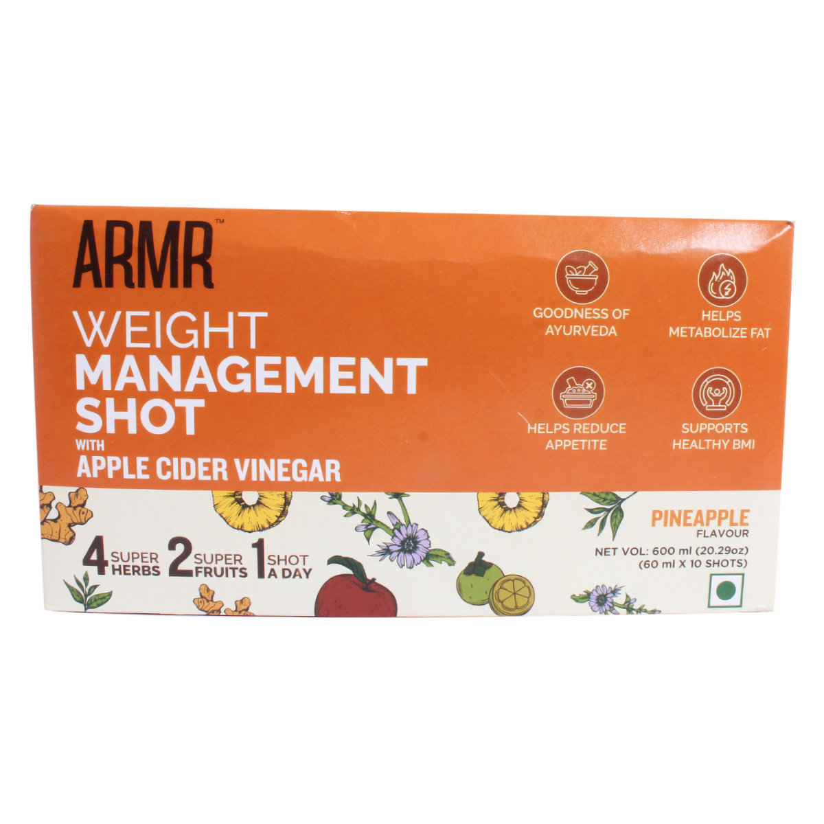 Armr Weight Management Shot With Apple Cider Vinegar, 600 ml, Pack of 1 Armr Weight Management Shot With Apple Cider Vinegar, 600 ml, Pack of 1