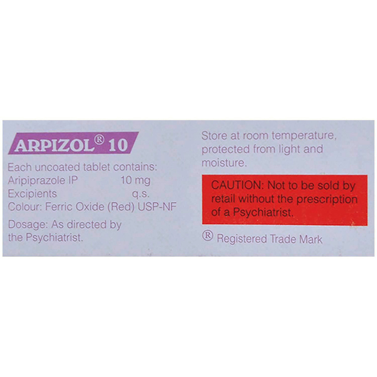Arpizol 10 Tablet 10's, Pack of 10 TABLETS Arpizol 10 Tablet 10's, Pack of 10 TABLETS