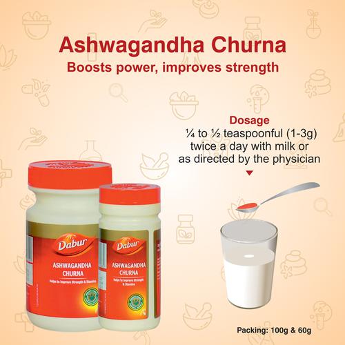 Dabur Ashwagandha Churna 100 gm, Pack of 1 Dabur Ashwagandha Churna 100 gm, Pack of 1