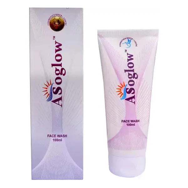 Asoglow Face Wash 100 ml | Enriched With Vitamin E &amp; Aloe Vera | Deep Cleansing | Removes Dirt &amp; Excess Oil | For Radiant Skin, Pack of 1
