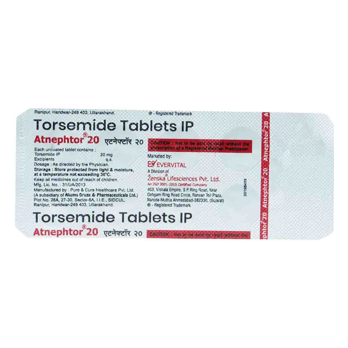 Atnephtor 20 Tablet 10's, Pack of 10 TabletS Atnephtor 20 Tablet 10's, Pack of 10 TabletS