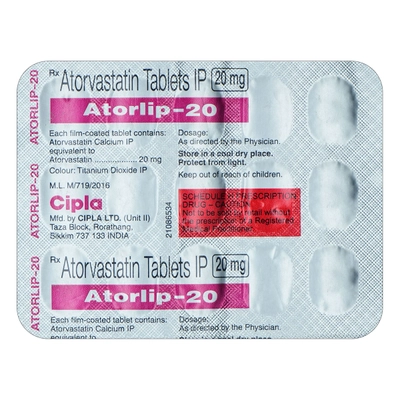 Atorlip 20 Tablet 15's, Pack of 15 TABLETS