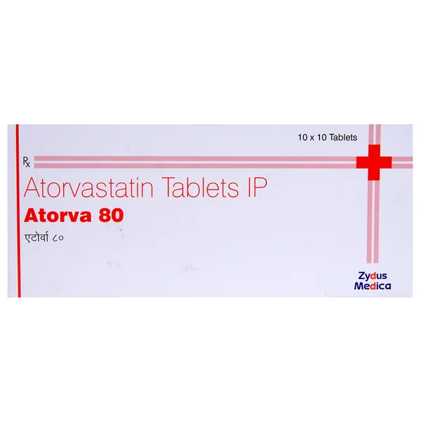 Atorva 80 Tablet 10's, Pack of 10 TABLETS