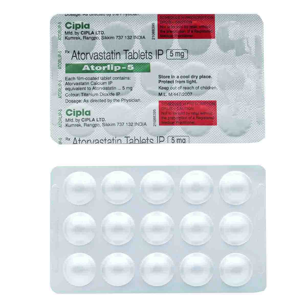 Atorlip-5 Tablet 15's, Pack of 15 TabletS Atorlip-5 Tablet 15's, Pack of 15 TabletS