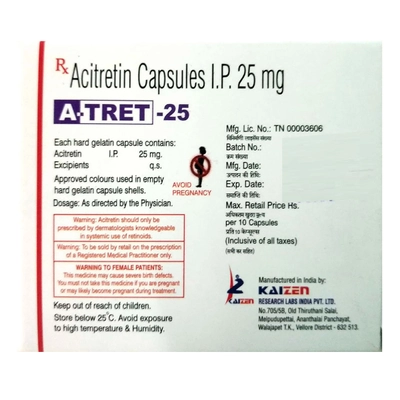 A Tret 25 mg Capsule 10's, Pack of 10 CapsuleS