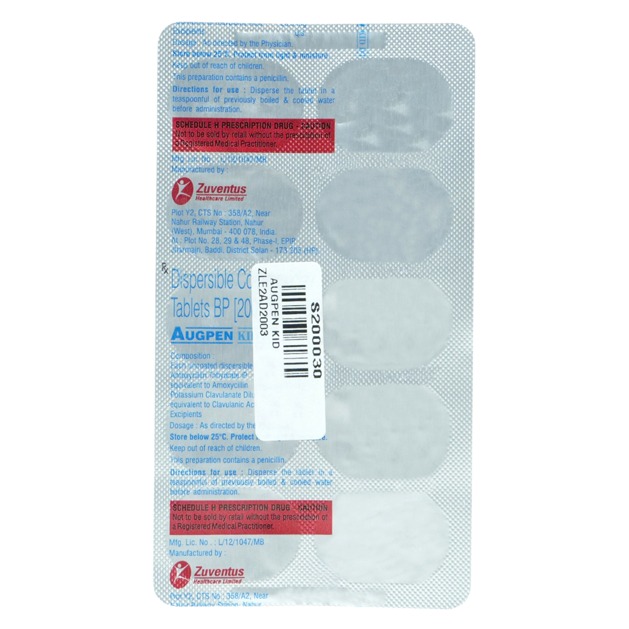 Augpen Kid DT Tablet 10's, Pack of 10 TABLETS Augpen Kid DT Tablet 10's, Pack of 10 TABLETS