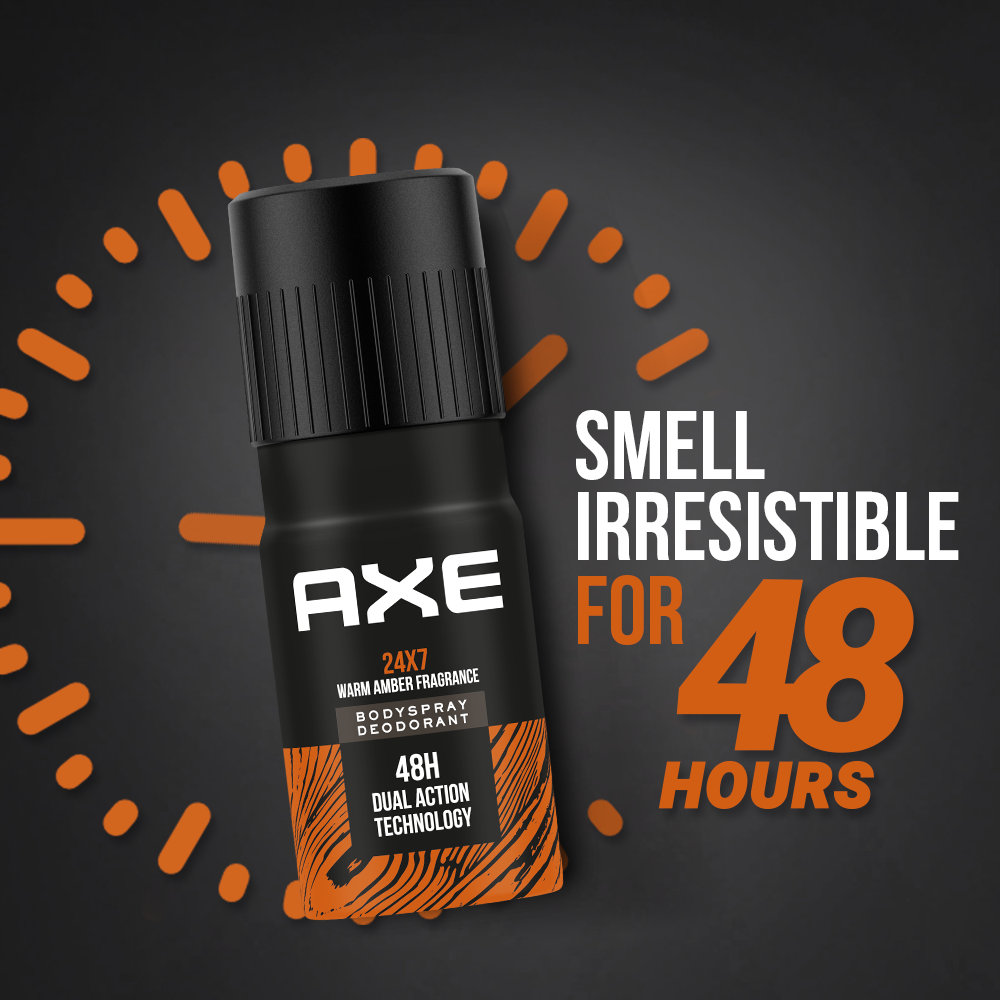 Axe 24x7 Warm Amber Fragrance Deodorant, 150 ml, Pack of 1 Axe 24x7 Warm Amber Fragrance Deodorant, 150 ml, Pack of 1
