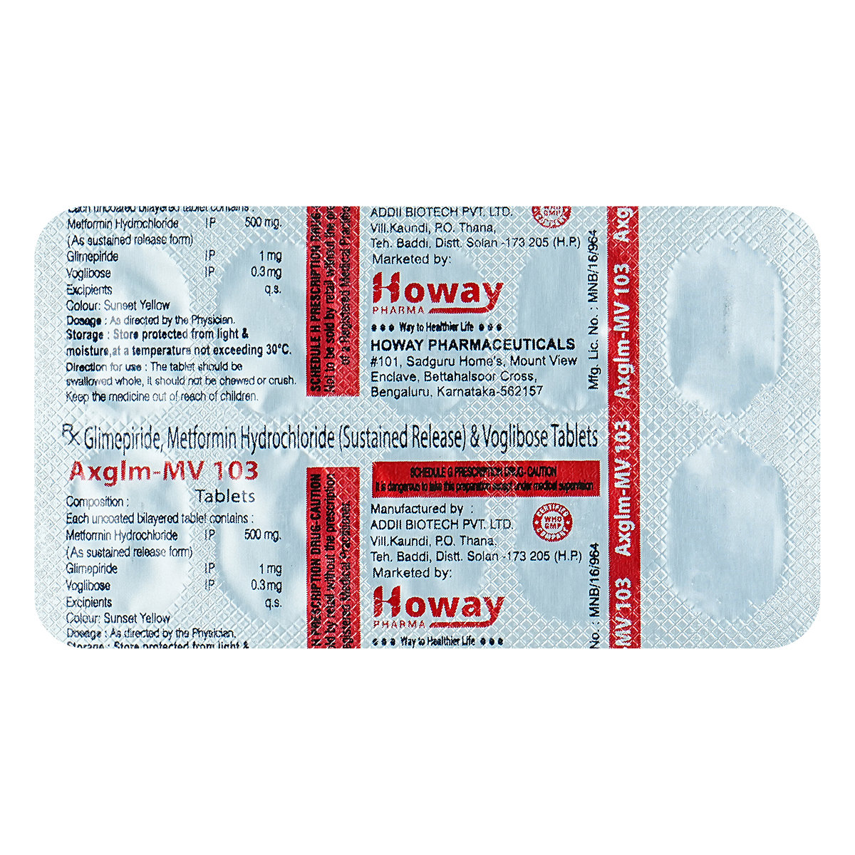 Axglm-MV 103 Tablet 10's, Pack of 10 TabletS Axglm-MV 103 Tablet 10's, Pack of 10 TabletS