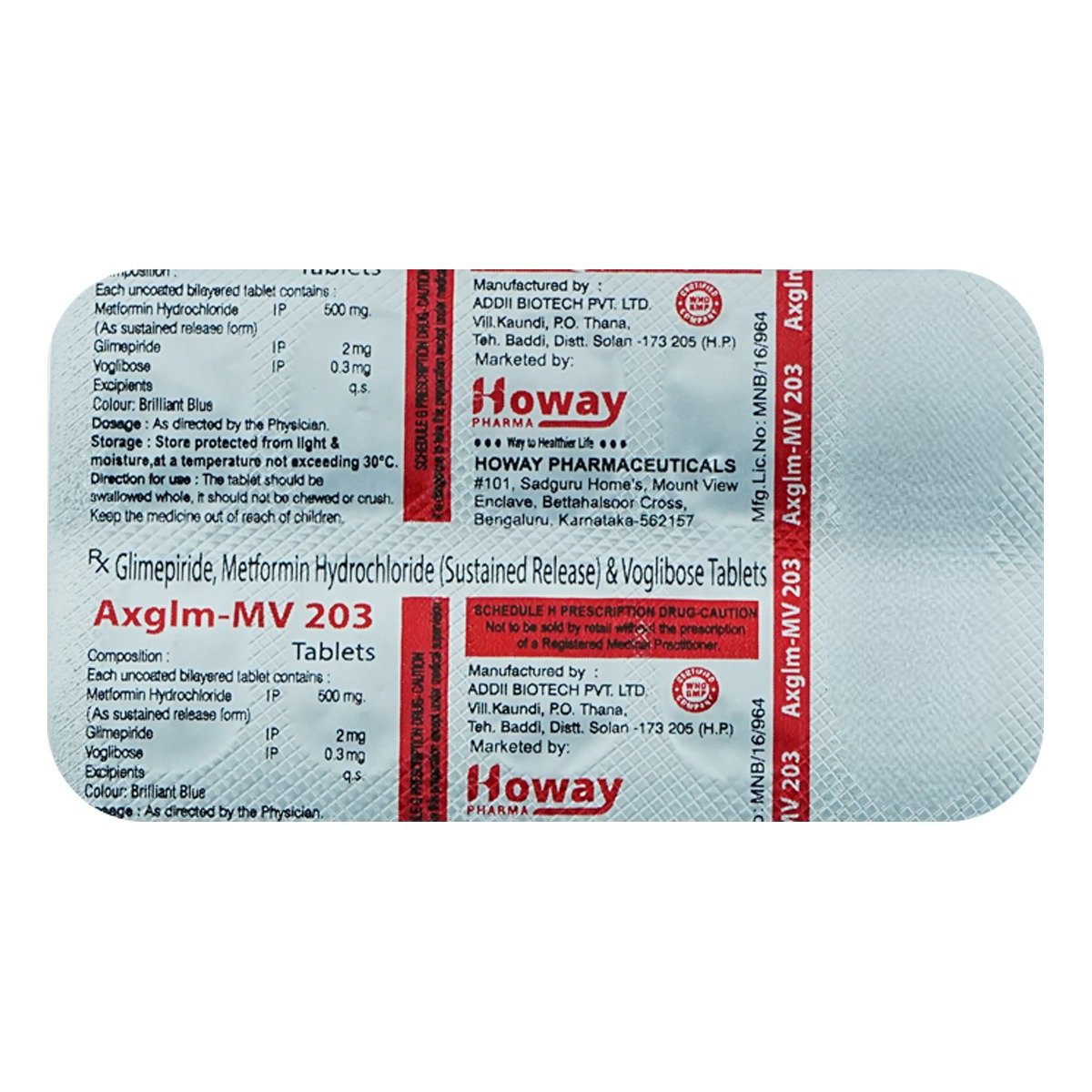 Axglm-MV 203 Tablet 10's, Pack of 10 TabletS Axglm-MV 203 Tablet 10's, Pack of 10 TabletS