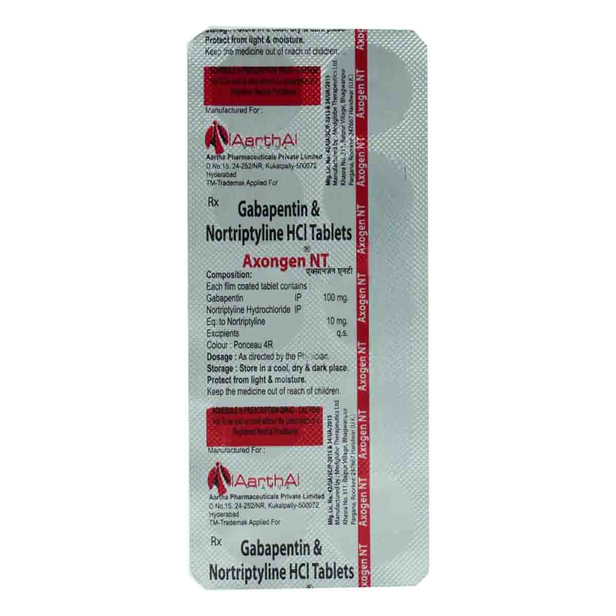 Axongen NT 100/10 Tablet 10's, Pack of 10 TabletS Axongen NT 100/10 Tablet 10's, Pack of 10 TabletS