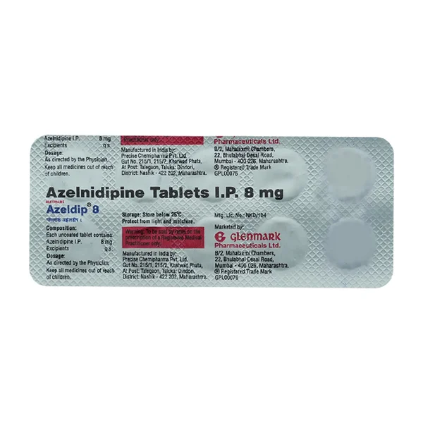 Azeldip 8 mg Tablet 10's, Pack of 10 TABLETS