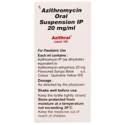 Azithral 100 Liquid 15 ml, Pack of 1 LIQUID