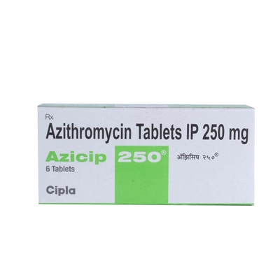 Azicip 250 Tablet 6's, Pack of 6 TabletS