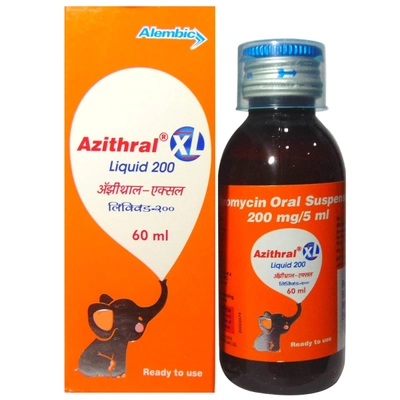 Azithral XL 200 Liquid 60 ml, Pack of 1 LIQUID