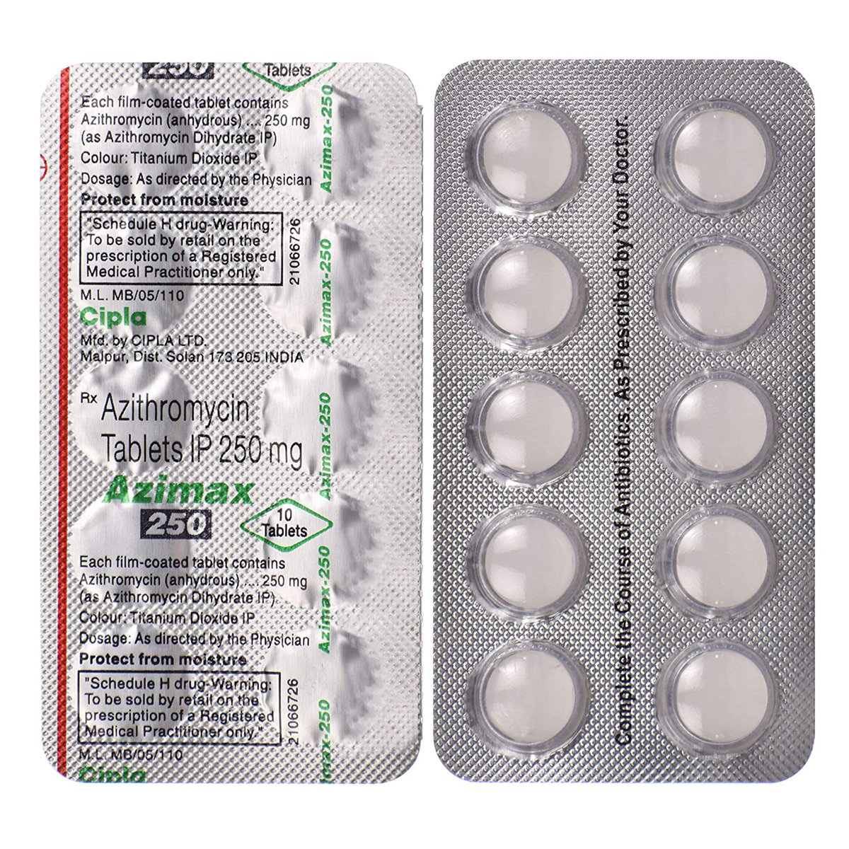 Azimax 250 Tablet 10's, Pack of 10 TabletS Azimax 250 Tablet 10's, Pack of 10 TabletS