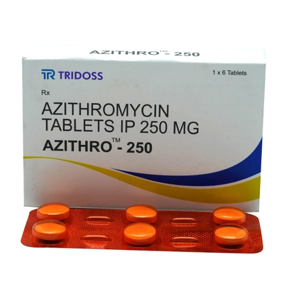 Azithro 250 Tablet 6's, Pack of 6 TABLETS