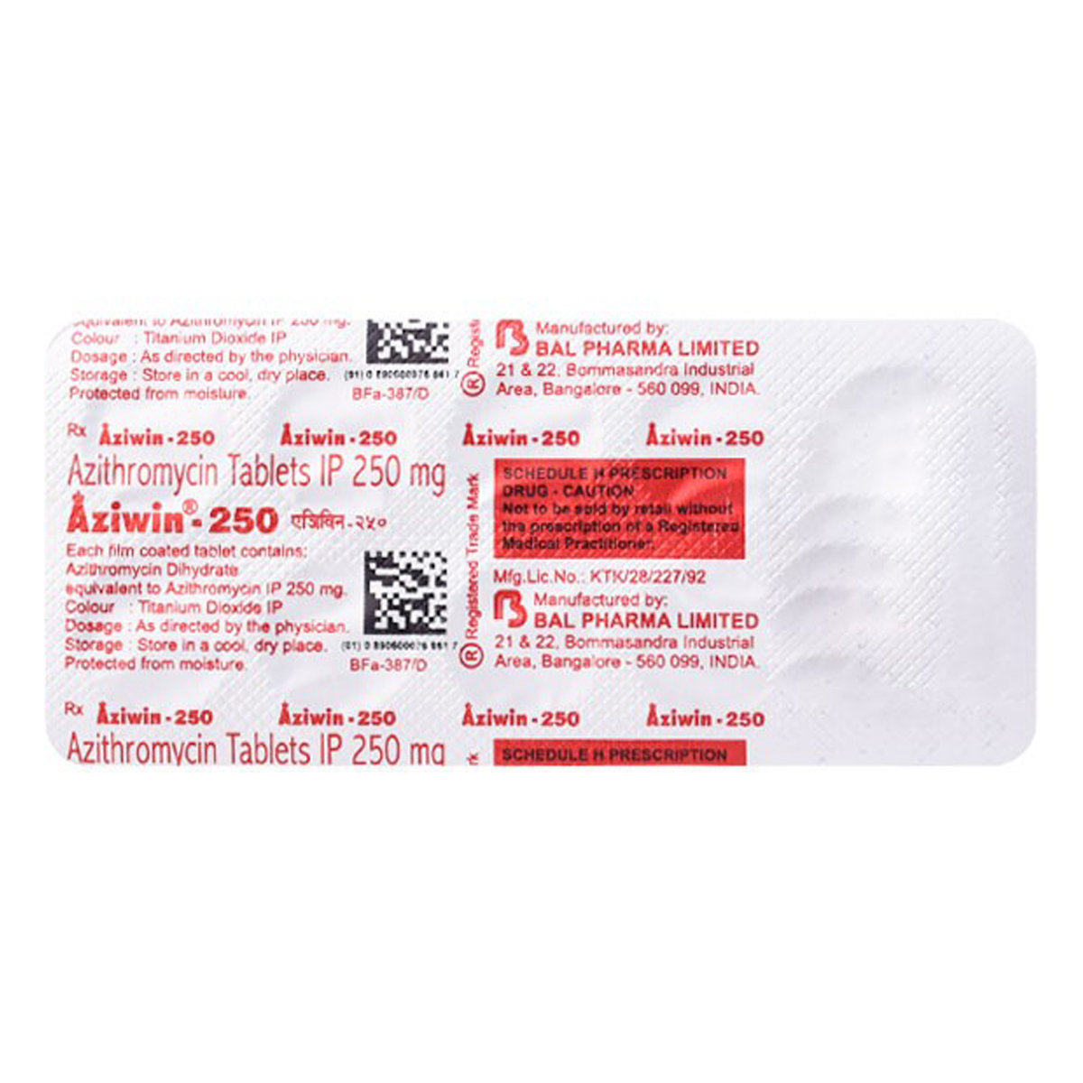 Aziwin 250 mg Tablet 10's, Pack of 10 TabletS Aziwin 250 mg Tablet 10's, Pack of 10 TabletS