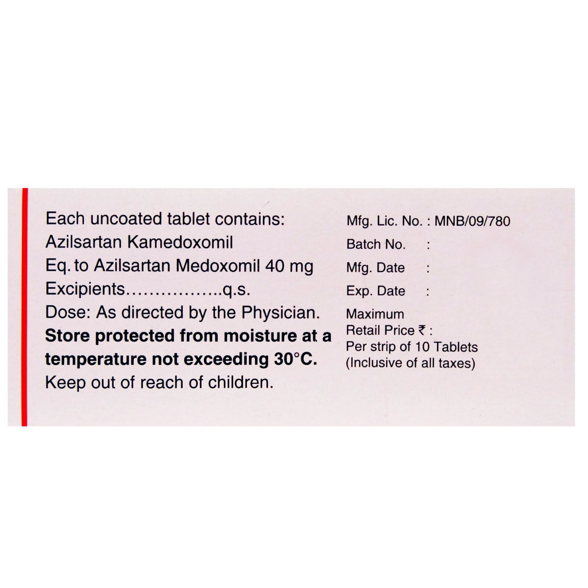 Aztric-40 Tablet 10's, Pack of 10 TABLETS Aztric-40 Tablet 10's, Pack of 10 TABLETS