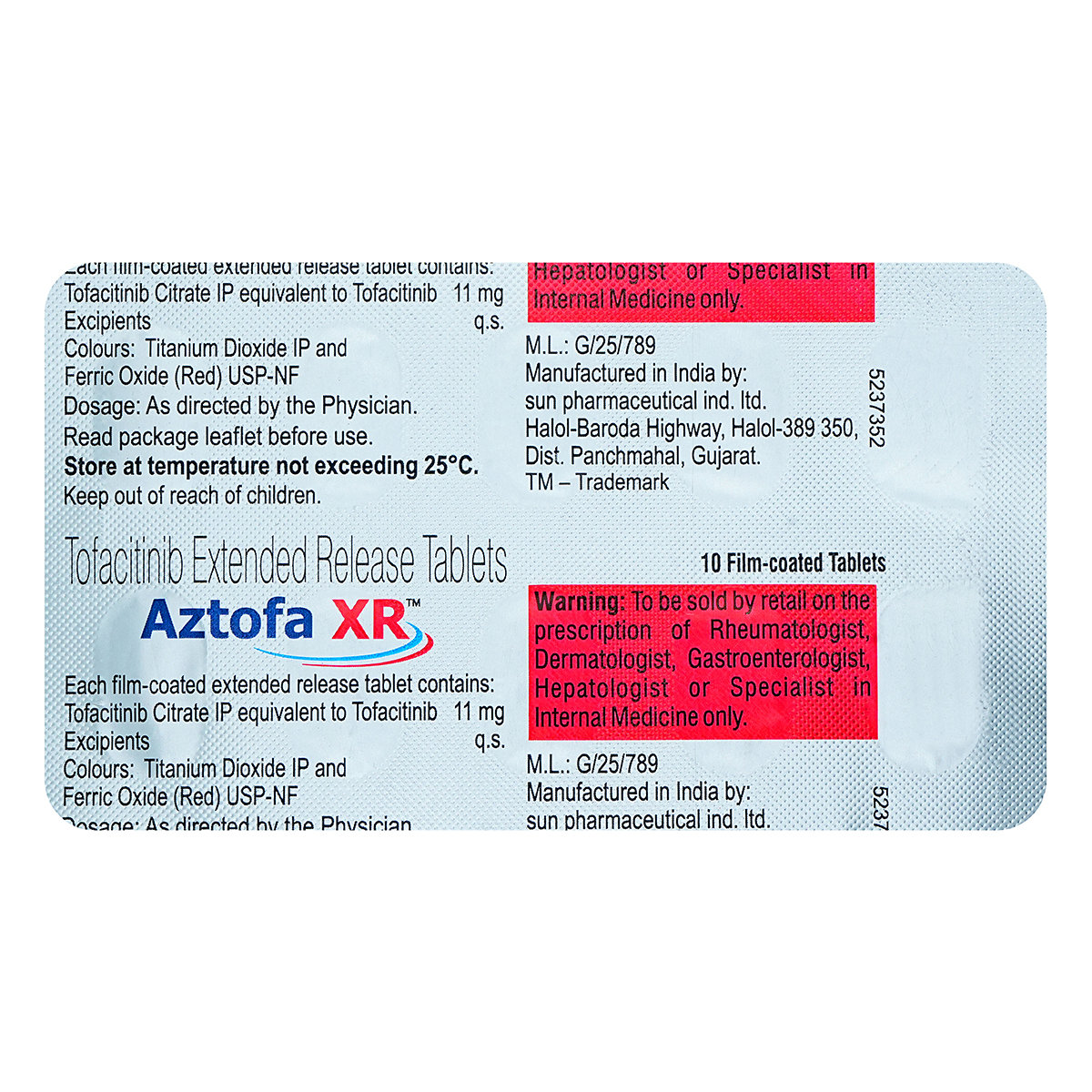 Aztofa XR 11 mg Tablet 10's, Pack of 10 SyrupS Aztofa XR 11 mg Tablet 10's, Pack of 10 SyrupS