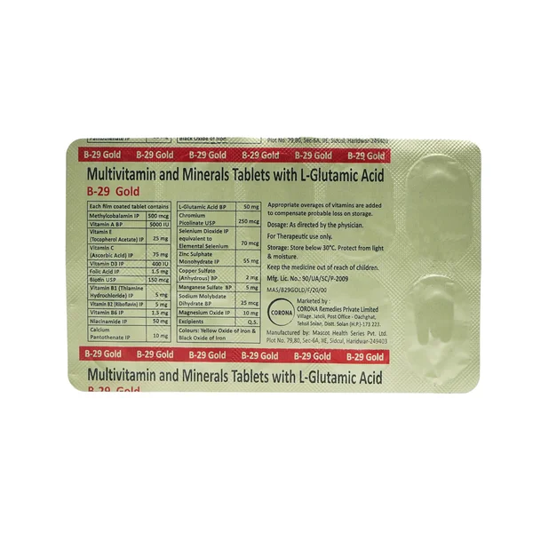 B-29 Gold Tablet 10's, Pack of 10