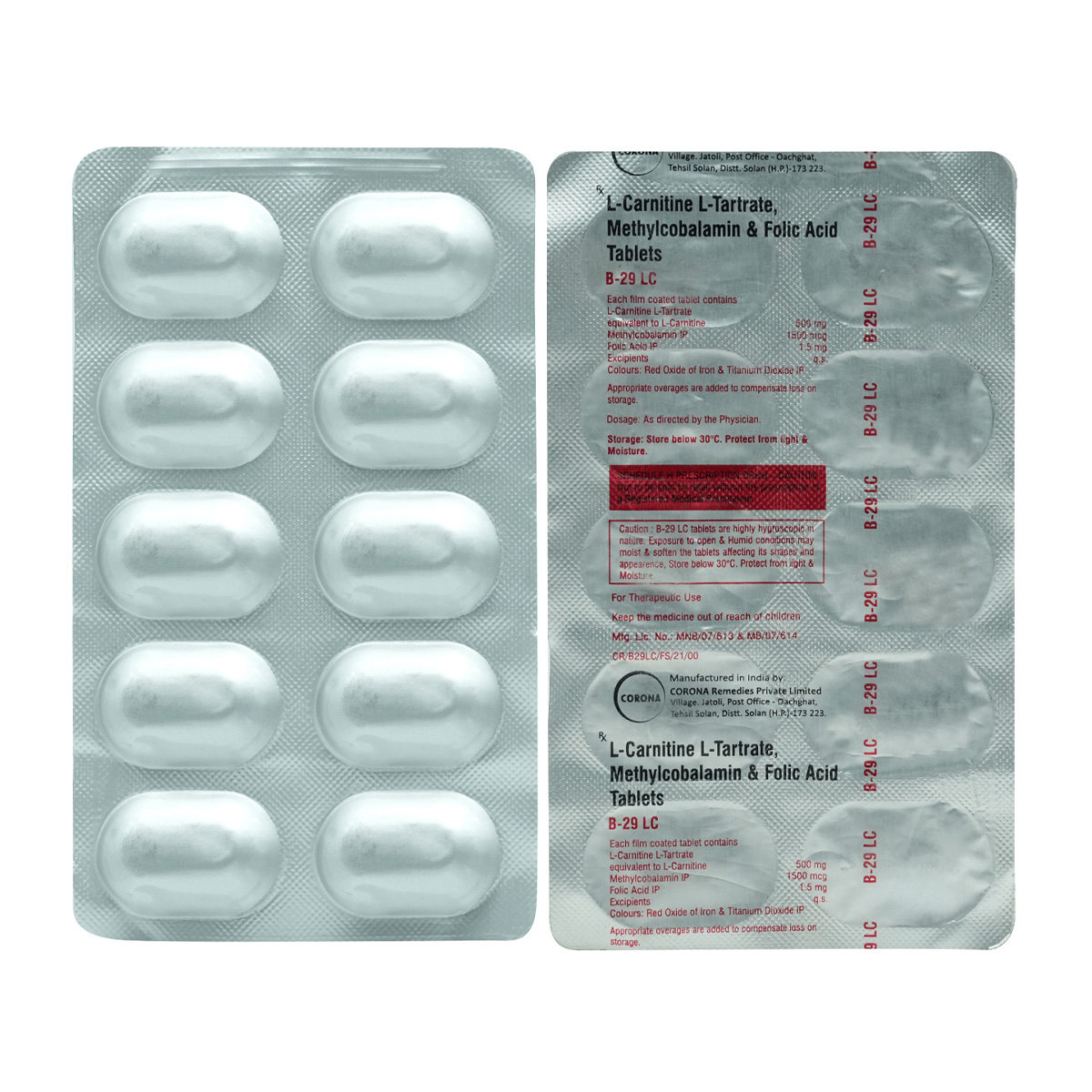 B-29 LC Tablet 10's, Pack of 10 TABLETS B-29 LC Tablet 10's, Pack of 10 TABLETS