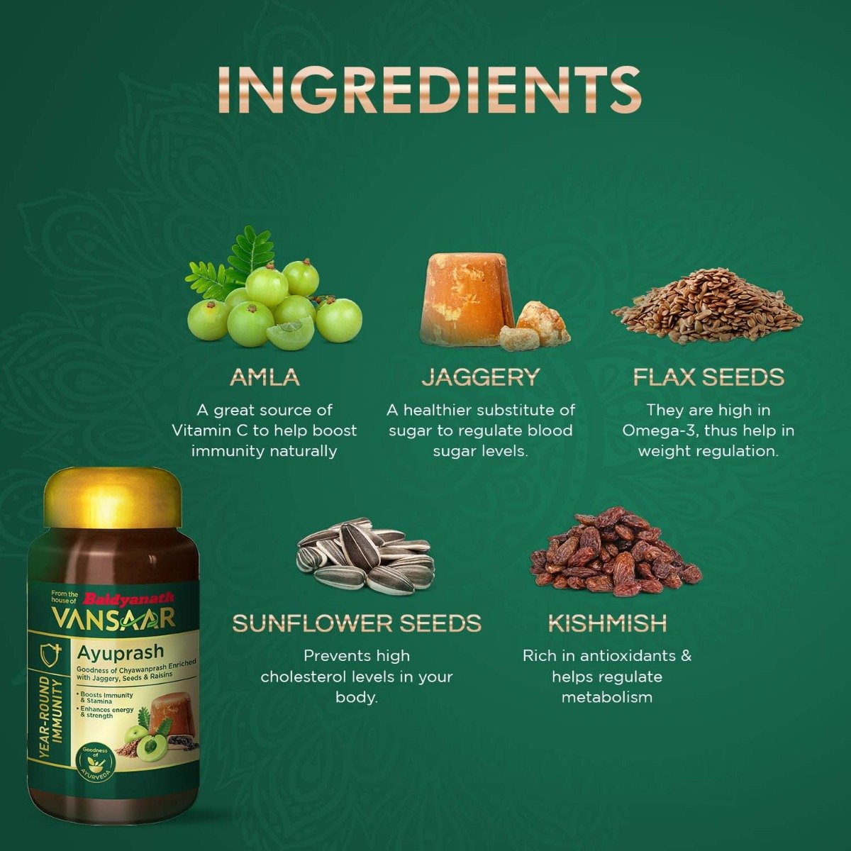 Baidyanath Vansaar Ayuprash Chyawanprash, 500 gm, Pack of 1 Baidyanath Vansaar Ayuprash Chyawanprash, 500 gm, Pack of 1