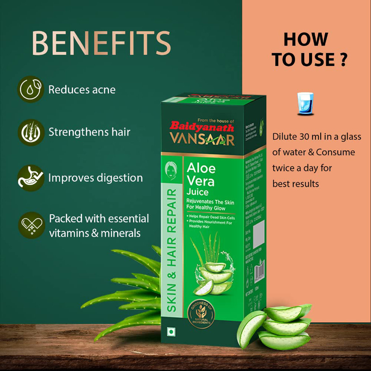 Baidyanath Vansaar Aloevera Juice, 1 Litre, Pack of 1 Baidyanath Vansaar Aloevera Juice, 1 Litre, Pack of 1