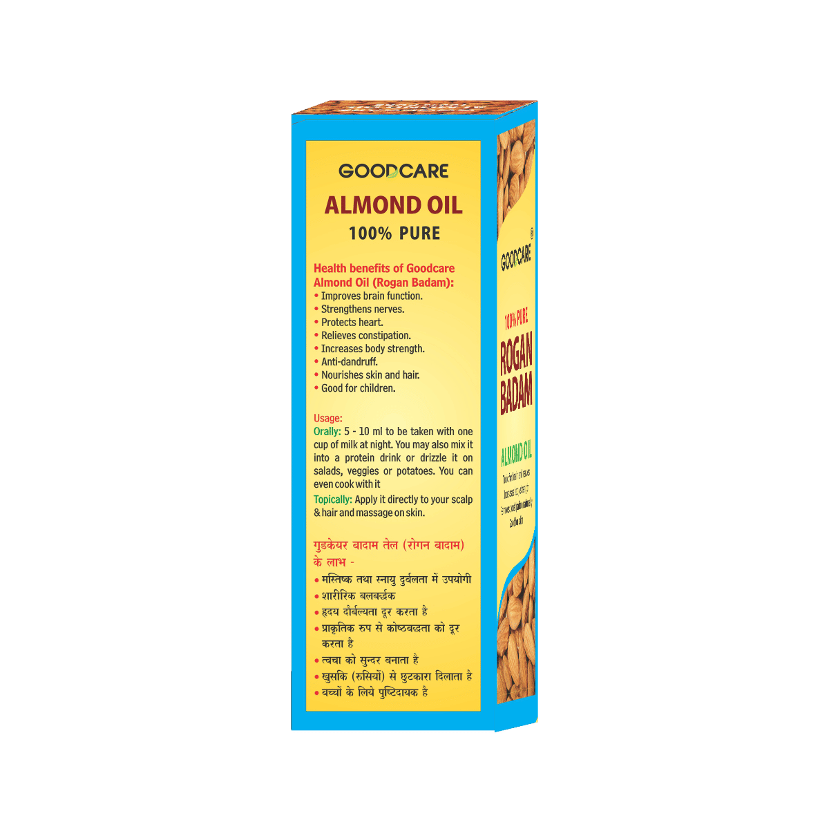 Baidyanath Good Care 100% Pure Rogan Badam Oil, 50 ml, Pack of 1 Baidyanath Good Care 100% Pure Rogan Badam Oil, 50 ml, Pack of 1